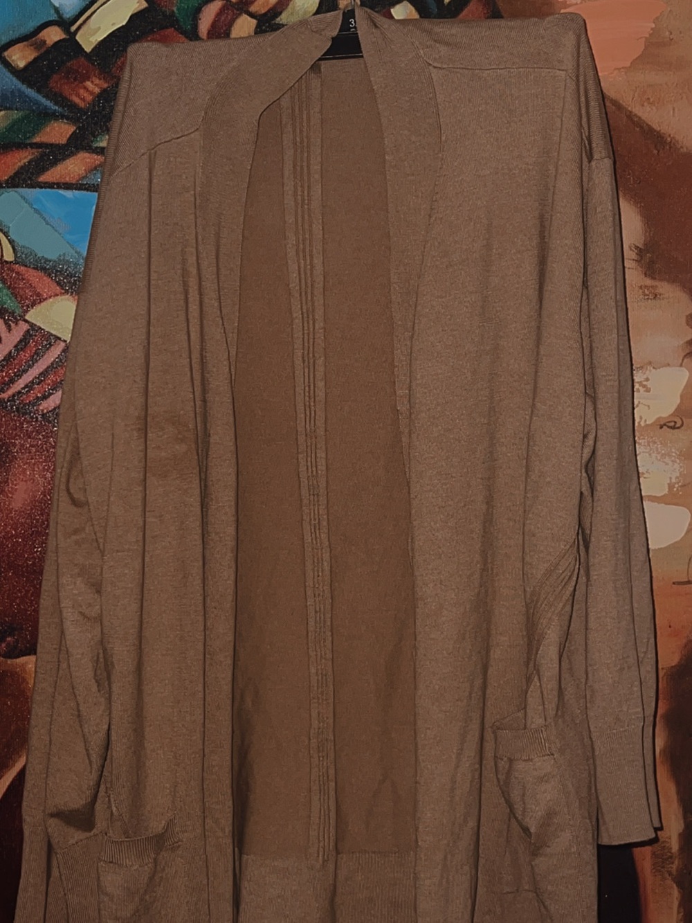 Everyday Open-Front Women's Cardigan in Brown